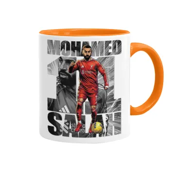 Mohamed Salah (Μοχάμεντ Σαλάχ), Κούπα χρωματιστή πορτοκαλί, κεραμική, 330ml