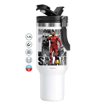 Mohamed Salah (Μοχάμεντ Σαλάχ), Mega Stainless steel Tumbler with lid, double wall 1,2L