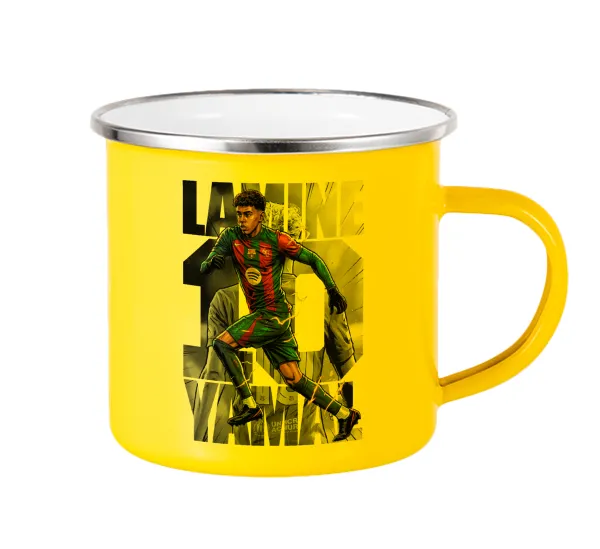 Lamine Yamal (Λαμίν Γιαμάλ) — Yellow Enamel Metallic Cup 360ml