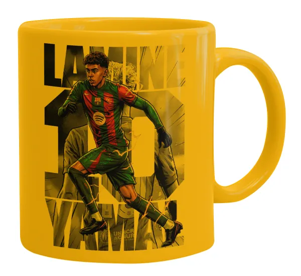 Lamine Yamal (Λαμίν Γιαμάλ) — Κούπα, κεραμική κίτρινη, 330ml