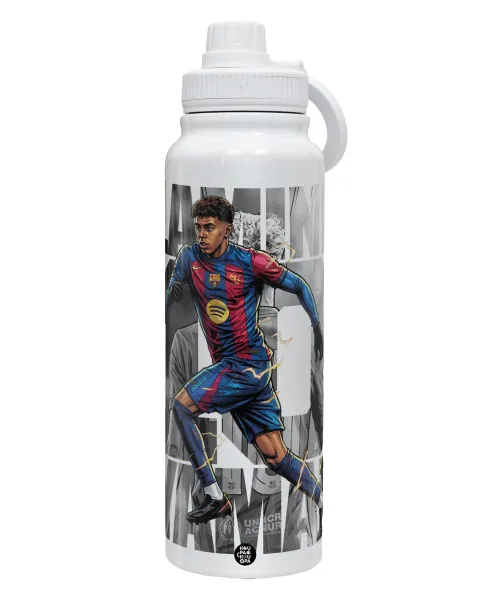 Lamine Yamal (Λαμίν Γιαμάλ) — 1L Stainless Steel Thermal Bottle with Phone Holder & Double Wall Insulation