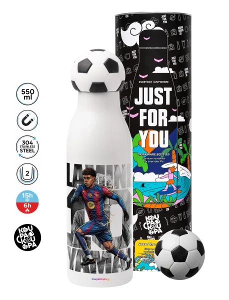 Lamine Yamal (Λαμίν Γιαμάλ) — Soccer Metal mug thermos, double wall, 550ml