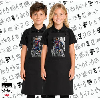 Lamine Yamal (Λαμίν Γιαμάλ), Μαύρη ΠΑΙΔΙΚΗ Ποδιά μακριά Σεφ ολόσωμη με τσέπες