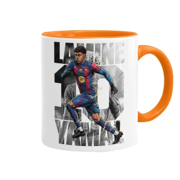 Lamine Yamal (Λαμίν Γιαμάλ), Κούπα χρωματιστή πορτοκαλί, κεραμική, 330ml