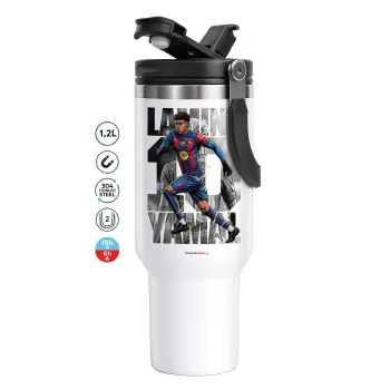 Lamine Yamal (Λαμίν Γιαμάλ), Mega Stainless steel Tumbler with lid, double wall 1,2L