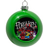 Green Christmas tree ornament bauble 8cm