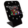Quartz Wooden table clock with hands (10cm)