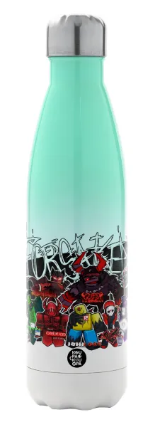 Roblox Forsaken — Metal mug thermos Green/White (Stainless steel), double wall, 500ml