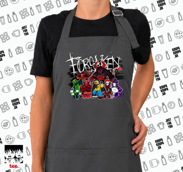 Roblox Forsaken — GREY Ποδιά μαγειρικής μακριά Σεφ με τσέπες (ΕΝΗΛΙΚΩΝ, ΓΚΡΙ)