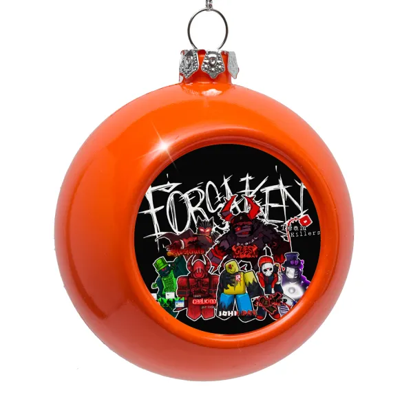 Roblox Forsaken — Orange Christmas tree ornament bauble 8cm