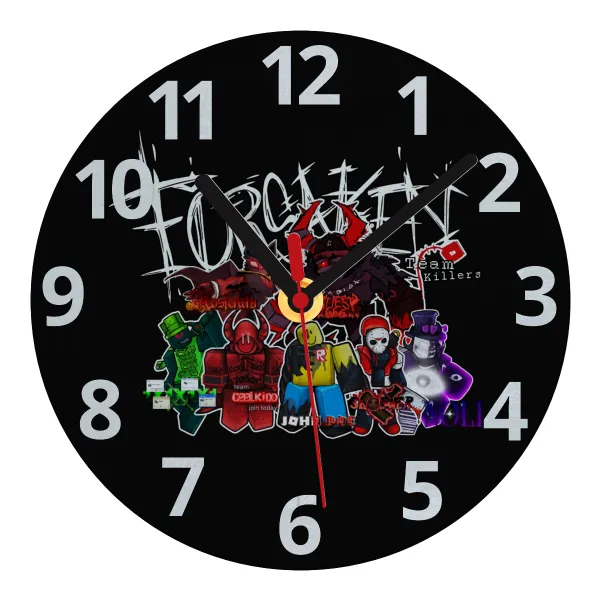 Roblox Forsaken — Glass wall clock (20cm)