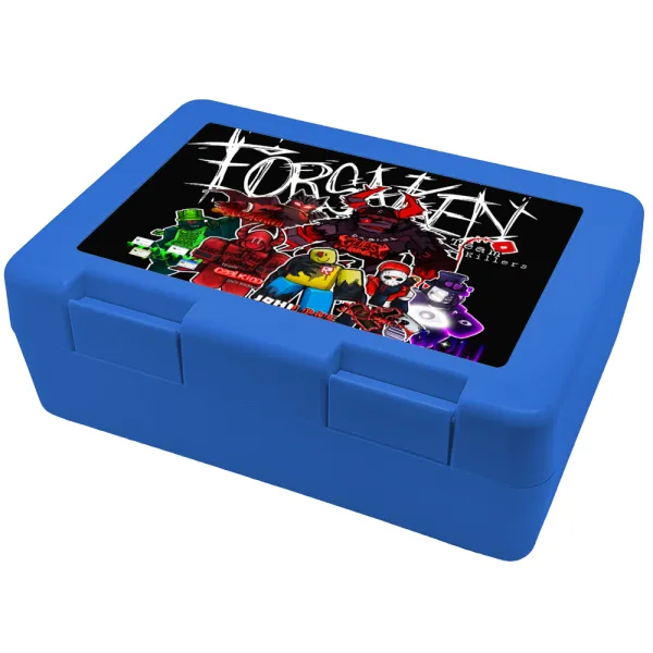 Roblox Forsaken — Παιδικό δοχείο κολατσιού ΜΠΛΕ 185x128x65mm (BPA free πλαστικό)
