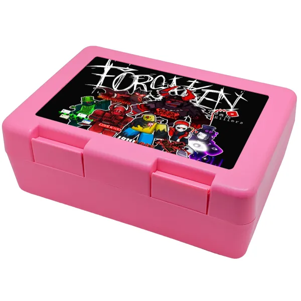 Roblox Forsaken — Children's cookie container PINK 185x128x65mm (BPA free plastic)