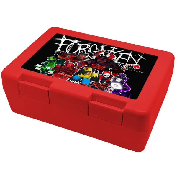 Roblox Forsaken — Children's cookie container RED 185x128x65mm (BPA free plastic)
