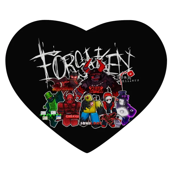 Roblox Forsaken — Mousepad heart 23x20cm