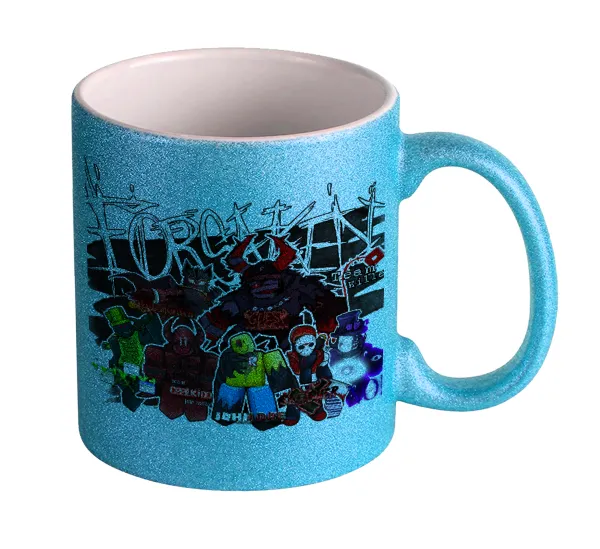 Roblox Forsaken — Κούπα Σιέλ Glitter που γυαλίζει, κεραμική, 330ml