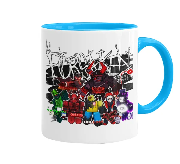 Roblox Forsaken — Κούπα χρωματιστή γαλάζια, κεραμική, 330ml