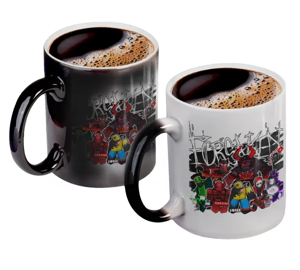 Roblox Forsaken — Color changing magic Mug, ceramic, 330ml when adding hot liquid inside, the black colour desappears (1 pcs)