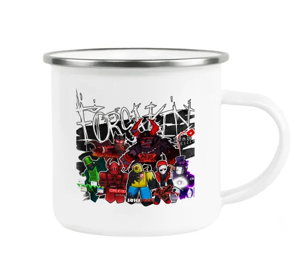 Roblox Forsaken — Metallic enamel cup white 360ml