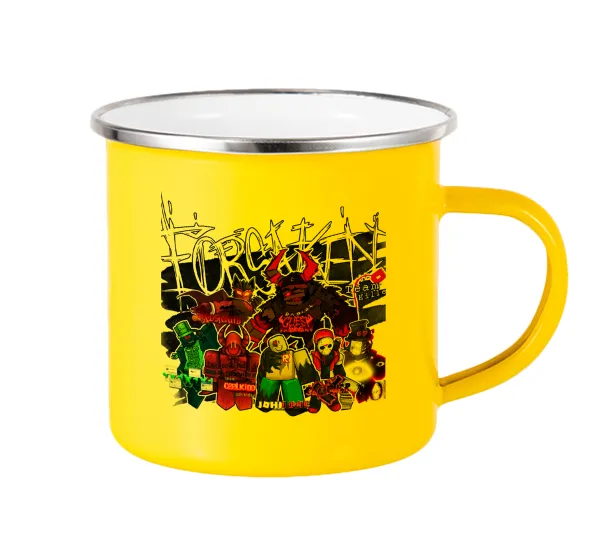Roblox Forsaken — Yellow Enamel Metallic Cup 360ml