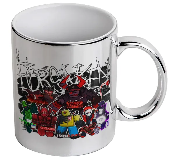 Roblox Forsaken — Mug ceramic, silver mirror, 330ml