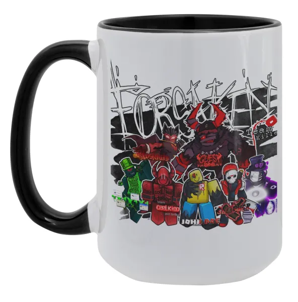 Roblox Forsaken — Mega mug 15oz, black ceramic, 450ml
