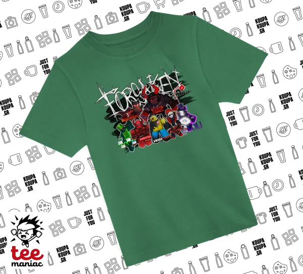 Roblox Forsaken — GREEN childrens T-Shirt made of 100% cotton, for every day. Vegan & OEKO-TEX certified.