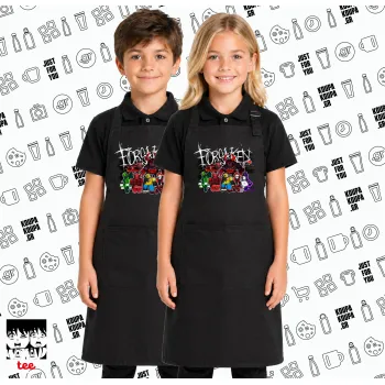 Roblox Forsaken, Μαύρη ΠΑΙΔΙΚΗ Ποδιά μακριά Σεφ ολόσωμη με τσέπες