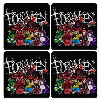 Roblox Forsaken, ΣΕΤ 4 Σουβέρ ξύλινα τετράγωνα (9cm)