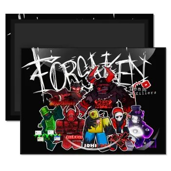 Roblox Forsaken, Ορθογώνιο μαγνητάκι ψυγείου διάστασης 9x6cm