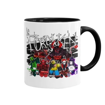 Roblox Forsaken, Mug colored black, ceramic, 330ml