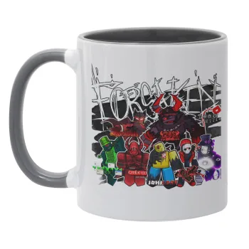 Roblox Forsaken, Mug colored grey, ceramic, 330ml