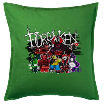 Roblox Forsaken, Μαξιλάρι καναπέ Πράσινο 100% βαμβάκι, περιέχεται το γέμισμα (50x50cm)