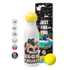 Tennis ball Metal mug thermos White, double wall, 550ml