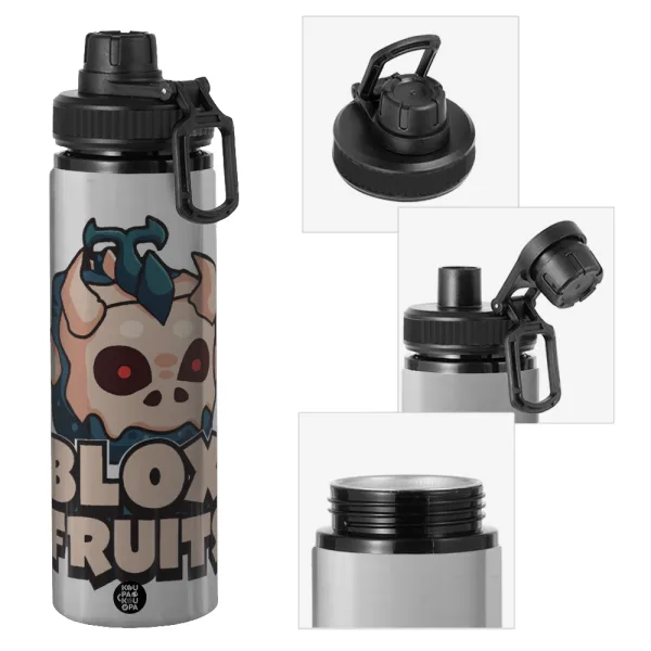 Roblox Blox Fruits — Metallic water bottle with safety cap, 850ml aluminum