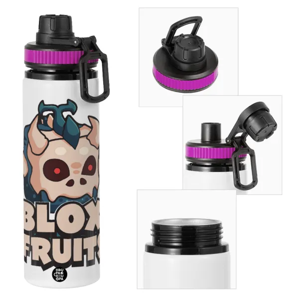 Roblox Blox Fruits — Metallic water bottle with safety lid, 850ml aluminum