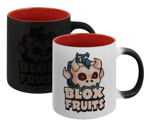 Roblox Blox Fruits — Κούπα Μαγική εσωτερικό κόκκινο, κεραμική, 330ml που αλλάζει χρώμα με το ζεστό ρόφημα