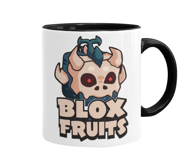 Roblox Blox Fruits — Mug colored black, ceramic, 330ml
