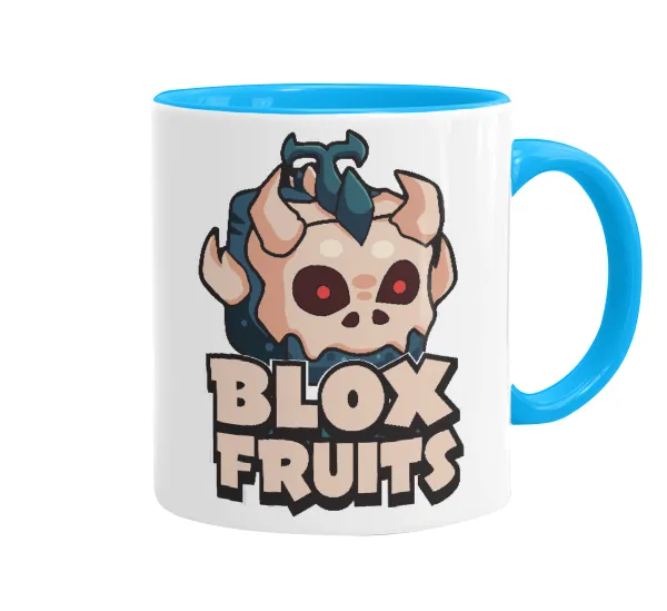 Roblox Blox Fruits — Κούπα χρωματιστή γαλάζια, κεραμική, 330ml