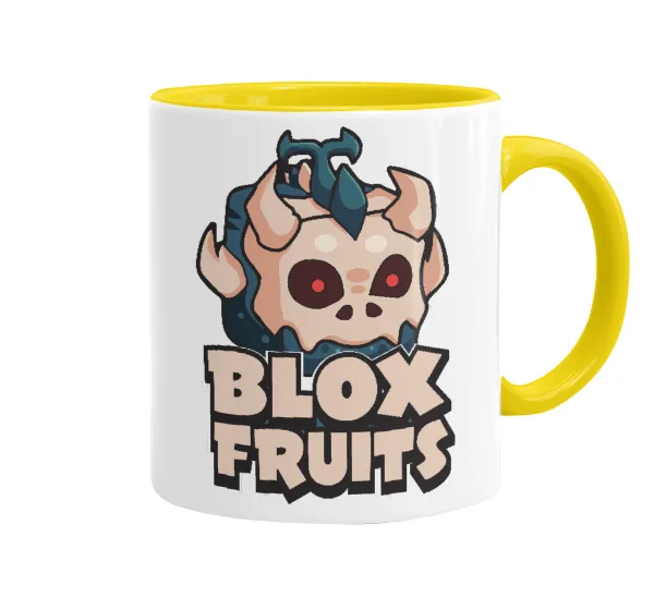 Roblox Blox Fruits — Mug colored yellow, ceramic, 330ml