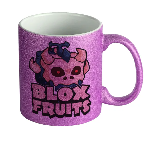 Roblox Blox Fruits — Κούπα Μωβ Glitter που γυαλίζει, κεραμική, 330ml