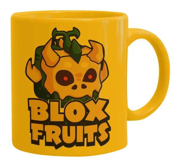 Roblox Blox Fruits — Ceramic coffee mug yellow, 330ml