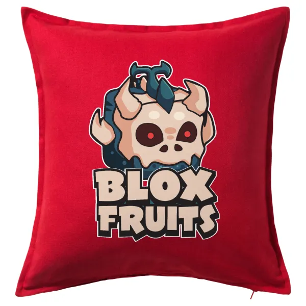 Roblox Blox Fruits — Μαξιλάρι καναπέ Κόκκινο 100% βαμβάκι, περιέχεται το γέμισμα (50x50cm)
