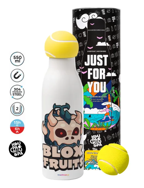 Roblox Blox Fruits — Tennis ball Metal mug thermos White, double wall, 550ml