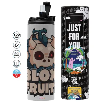 Roblox Blox Fruits, Tumbler stainless steel GREY 600ml
