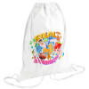 Backpack pouch GYMBAG white (28x40cm)