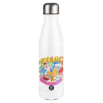 Roblox Steal a Brainrot, Metal mug thermos White (Stainless steel), double wall, 500ml