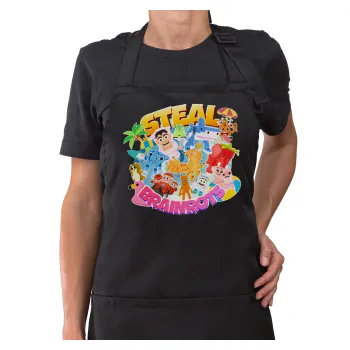 Roblox Steal a Brainrot, Ποδιά μακριά Σεφ ολόσωμη με τσέπες Μαύρη (ΕΝΗΛΙΚΩΝ)