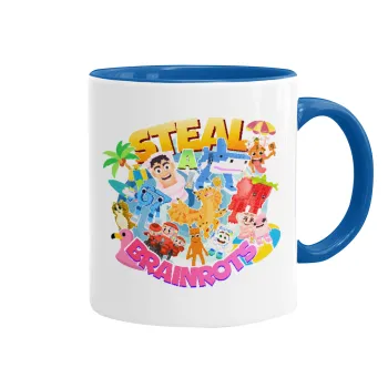 Roblox Steal a Brainrot, Mug colored blue, ceramic, 330ml