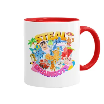 Roblox Steal a Brainrot, Mug colored red, ceramic, 330ml